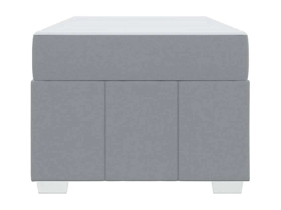 Bedframe met matras Lichtgrijs 90 x 200 cm stof