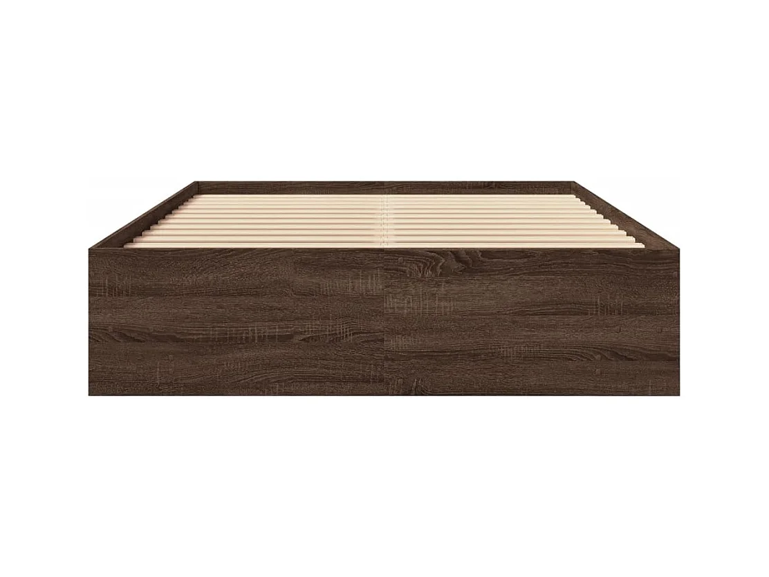 Bettgestell ohne Matratze Eiche braun 120x200 cm