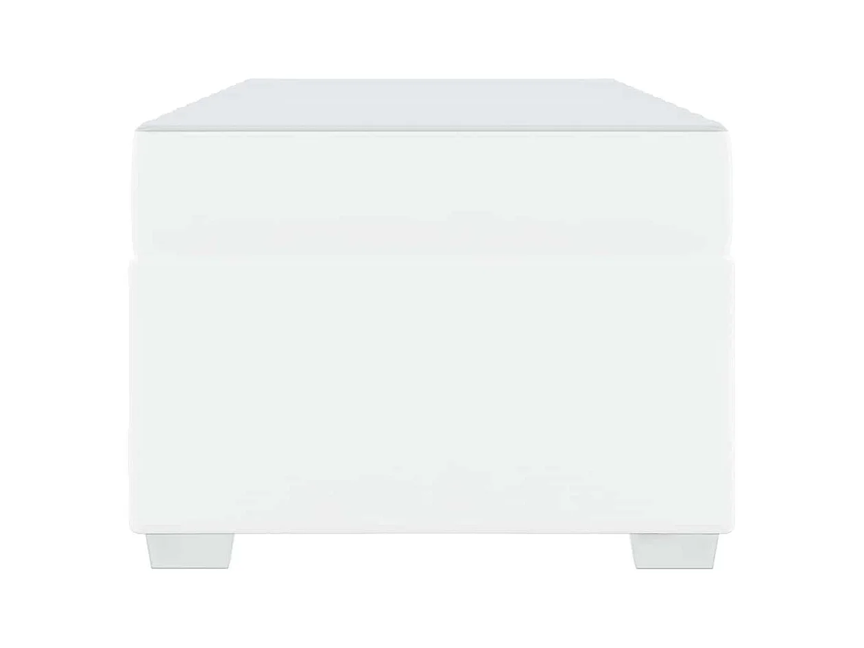 Wit bedframe 90 x 200 cm kunstleer