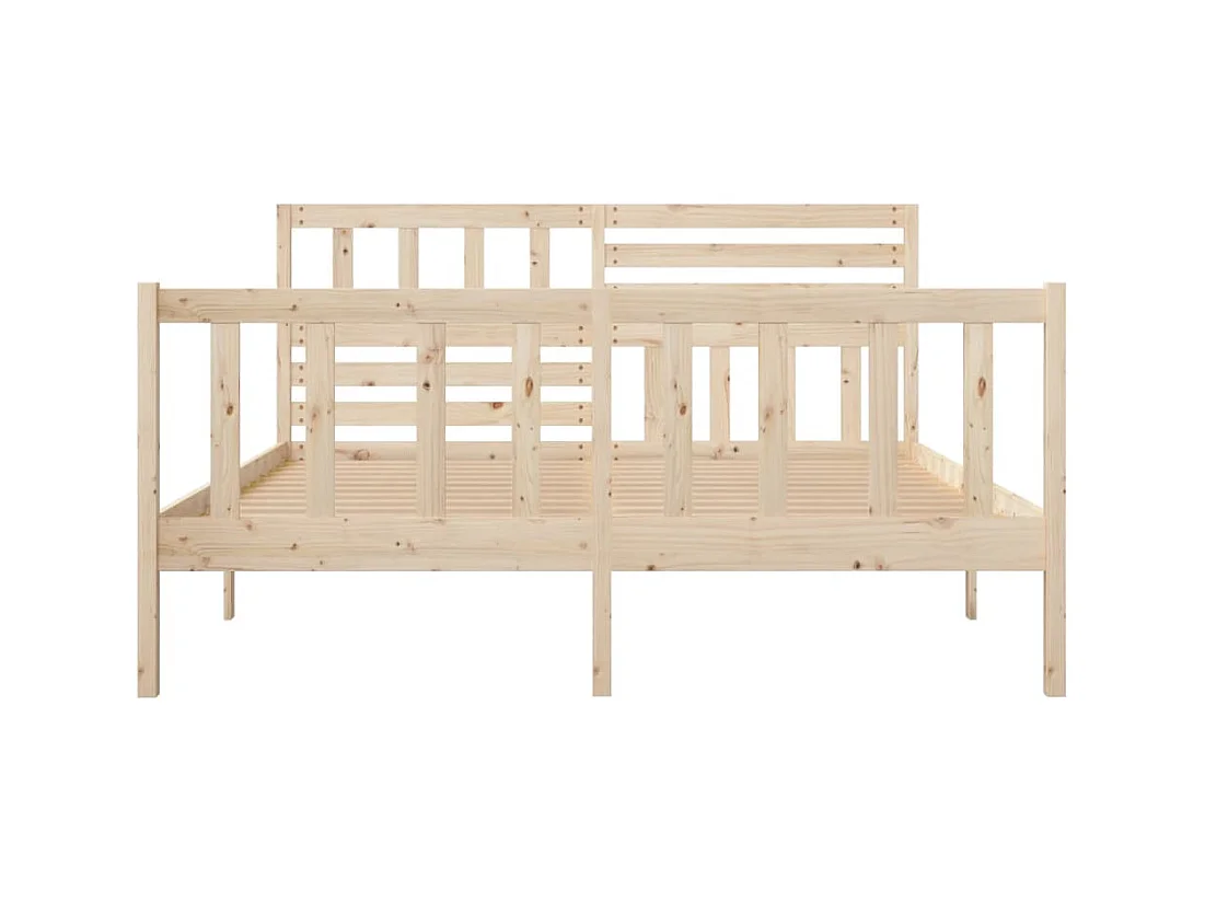 Struttura letto in legno massello senza materasso