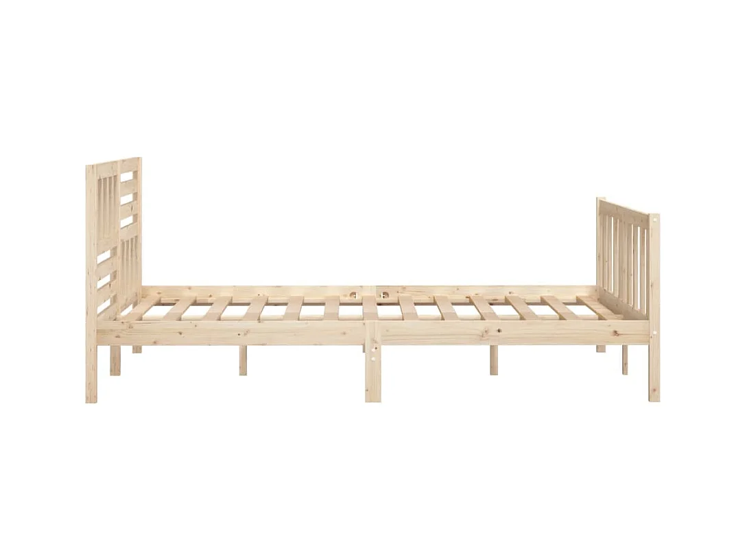 Struttura letto in legno massello senza materasso