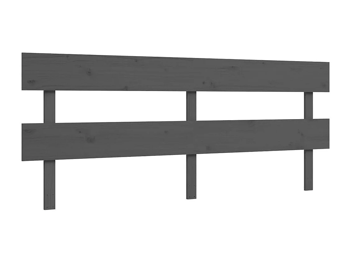 Struttura letto senza materasso grigio 200x200 cm legno massello