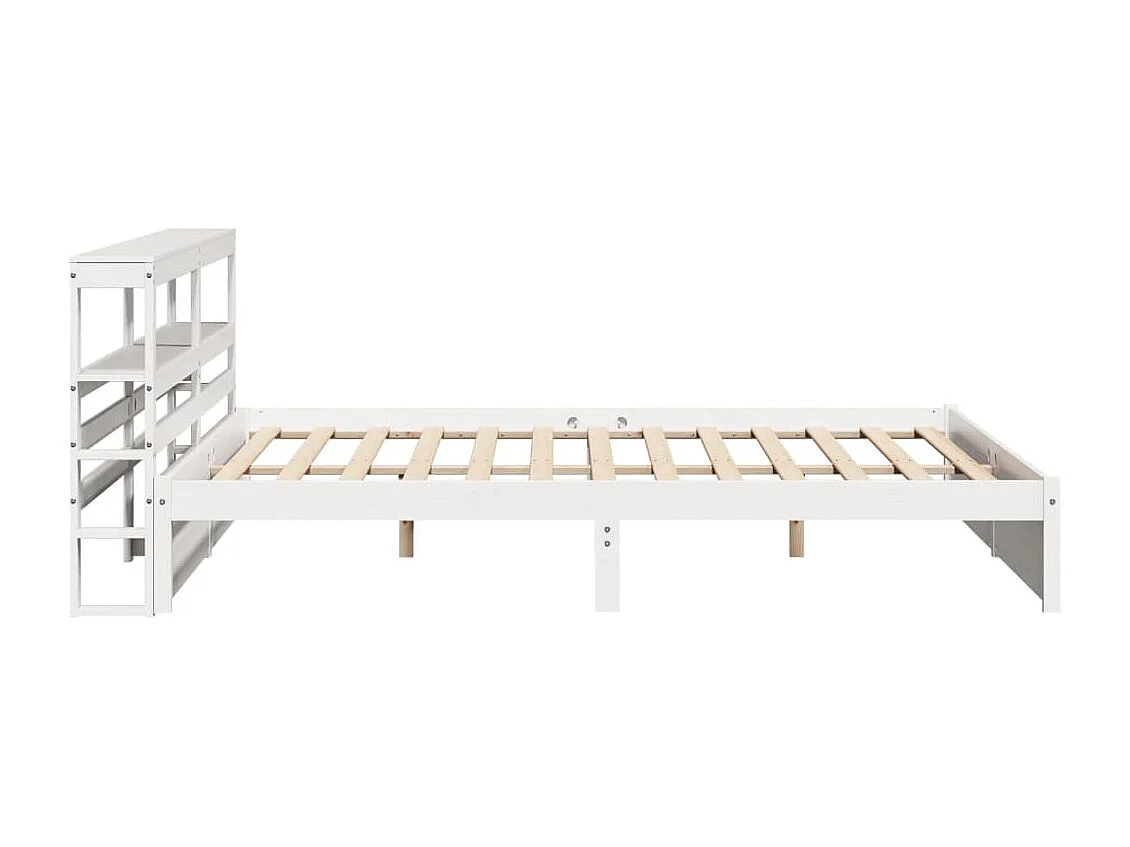 Struttura letto con testiera senza materasso bianco 200x200 cm