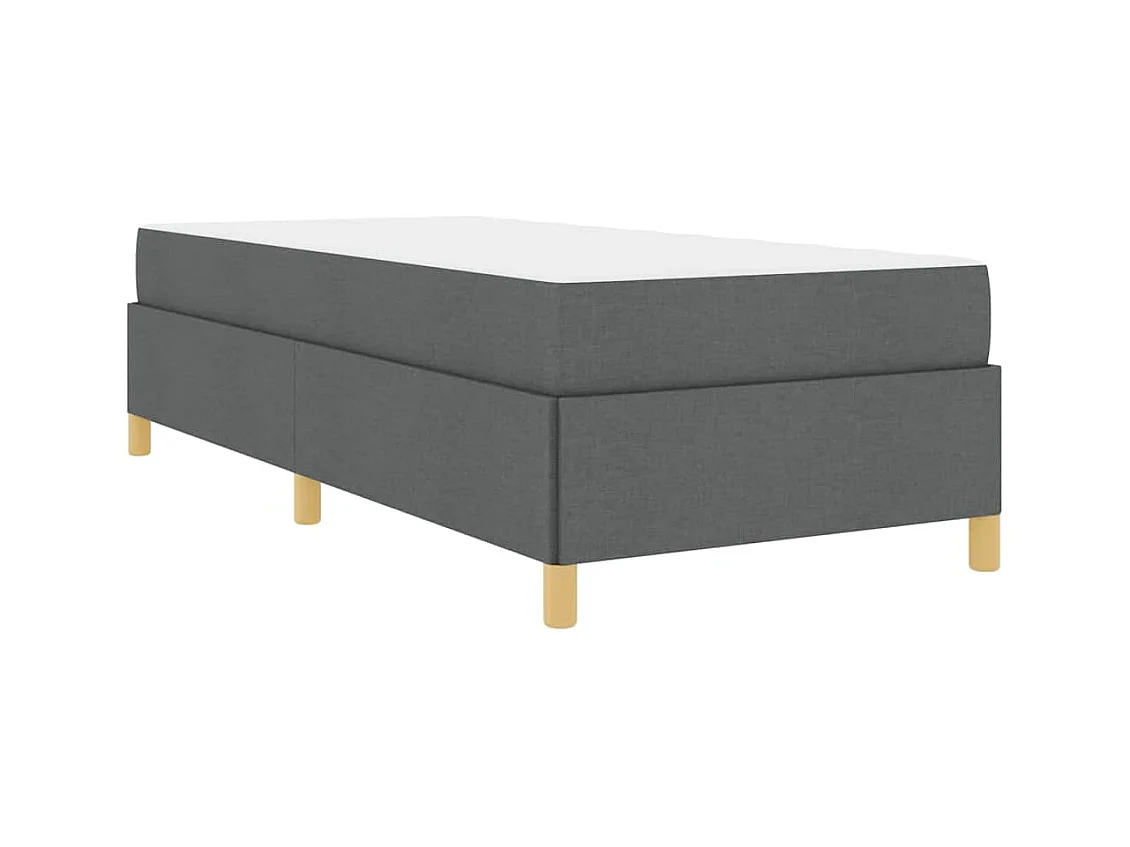 Cama con somier gris oscuro y blanco y gris oscuro de 90 x 200 cm