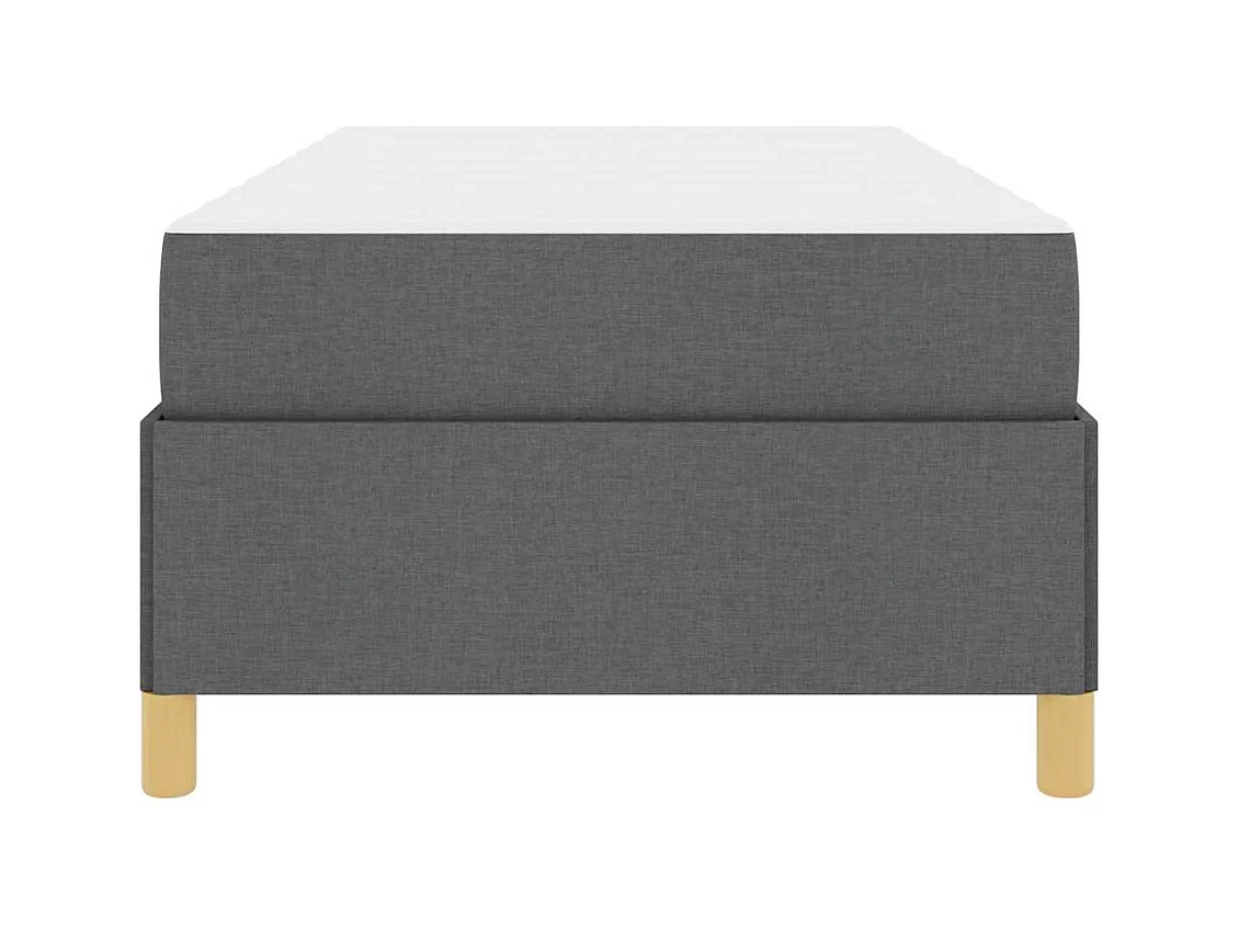 Cama con somier gris oscuro y blanco y gris oscuro de 90 x 200 cm