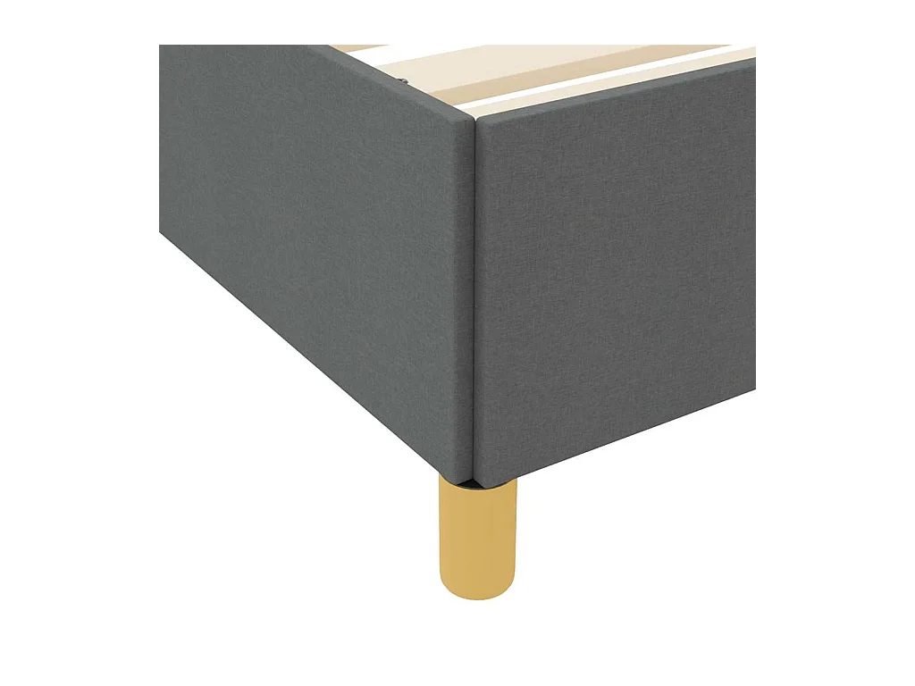 Cama con somier gris oscuro y blanco y gris oscuro de 90 x 200 cm