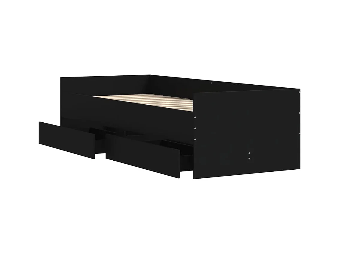 Bedframe zonder matras zwart 75x190 cm