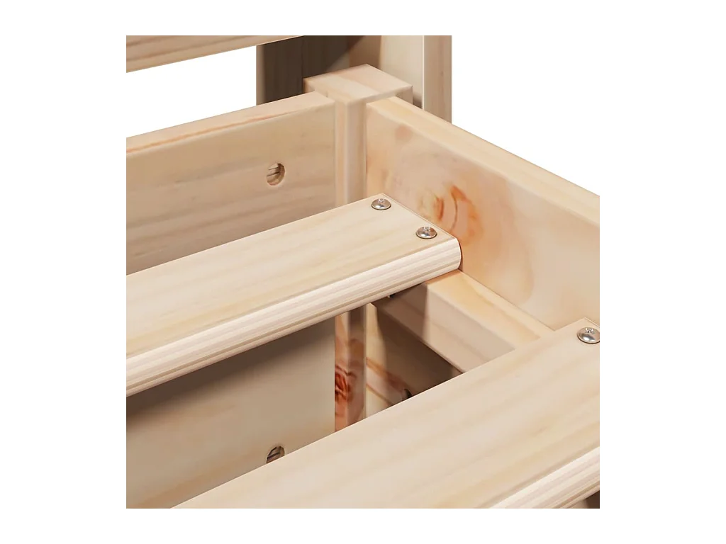Estructura de cama sin colchón 140x190 cm madera maciza de pino