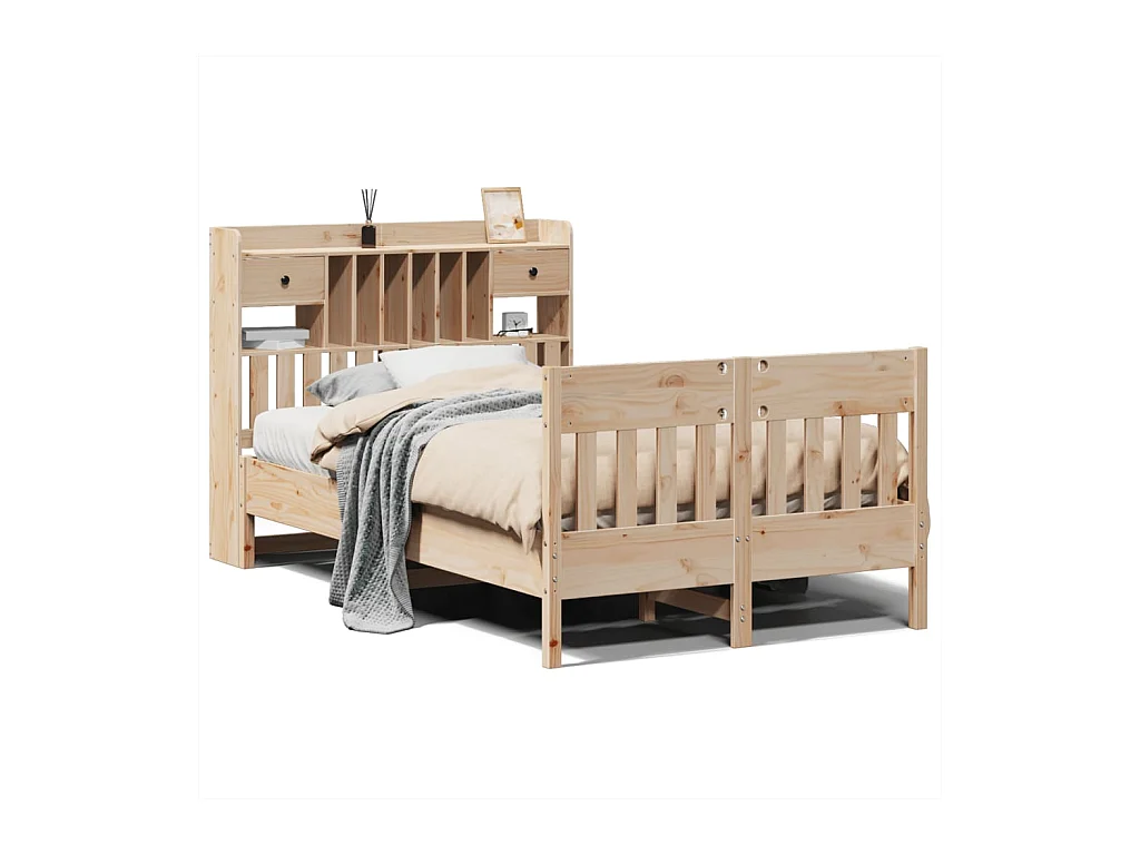 Struttura letto senza materasso 135x190 cm in legno massello di pino