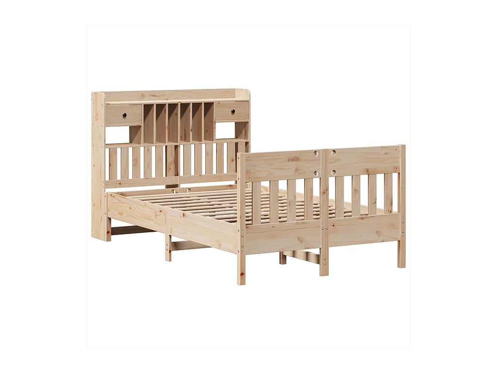 Struttura letto senza materasso 135x190 cm in legno massello di pino