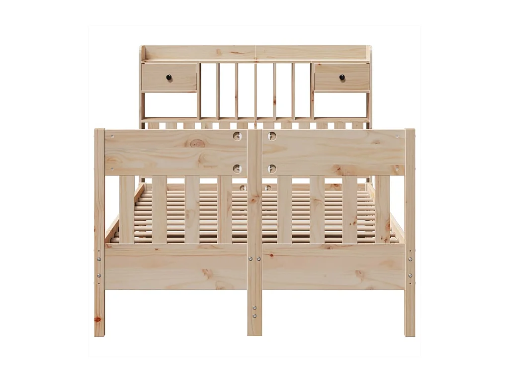 Struttura letto senza materasso 135x190 cm in legno massello di pino