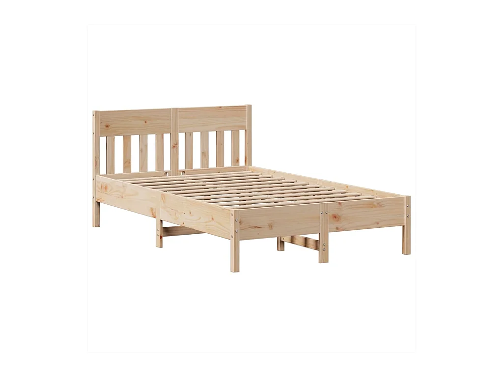 Struttura letto senza materasso 135x190 cm in legno massello di pino