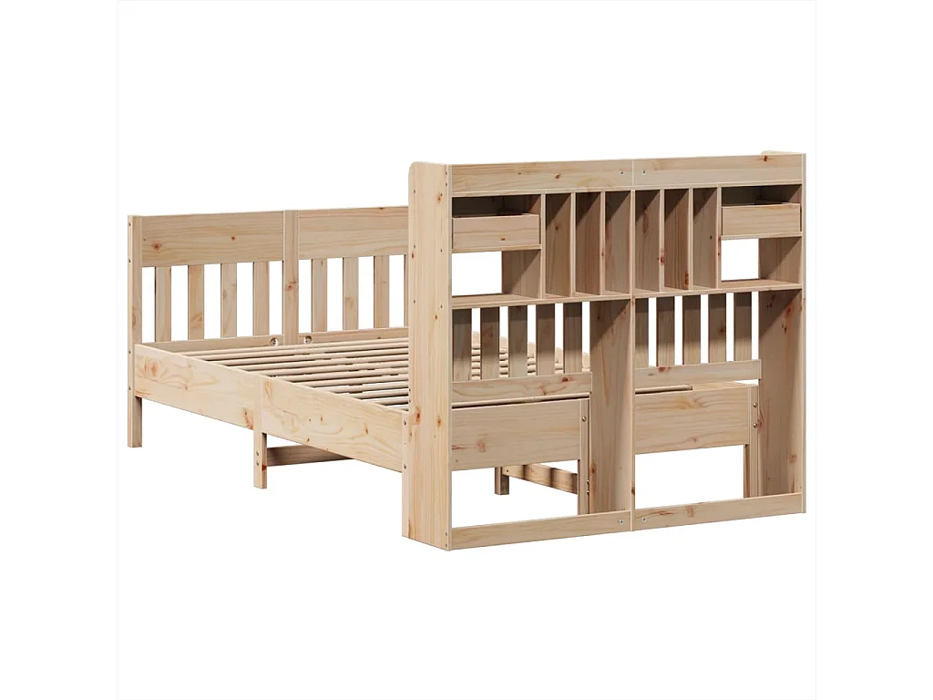 Struttura letto senza materasso 135x190 cm in legno massello di pino