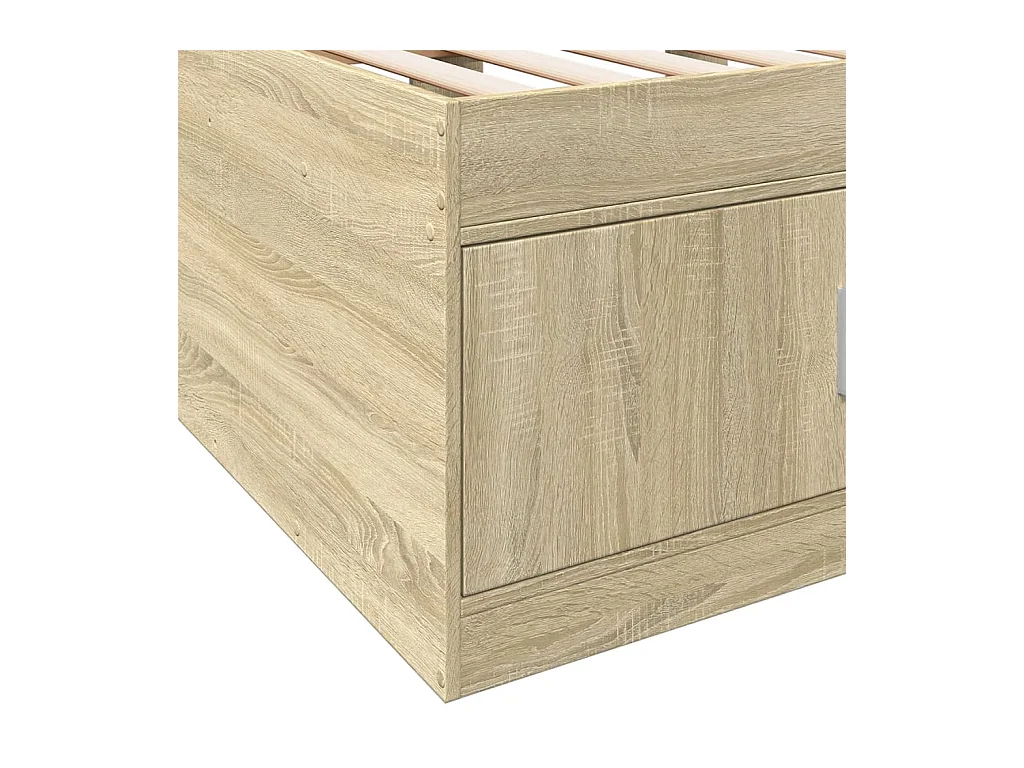 Dagbed met lades zonder matras sonoma eiken 100x200 cm