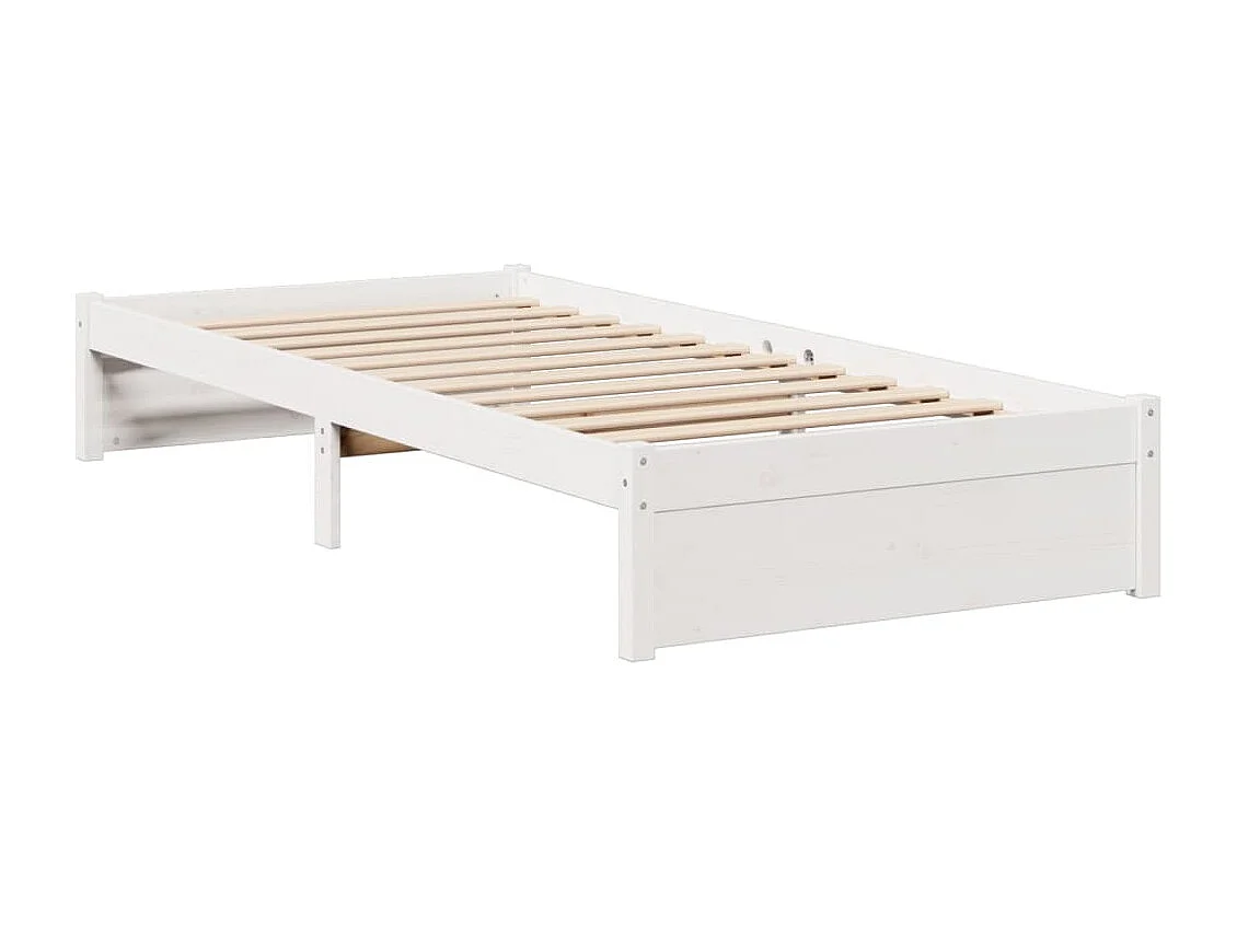Wit boekenkastbed zonder matras 90x190cm massief grenenhout