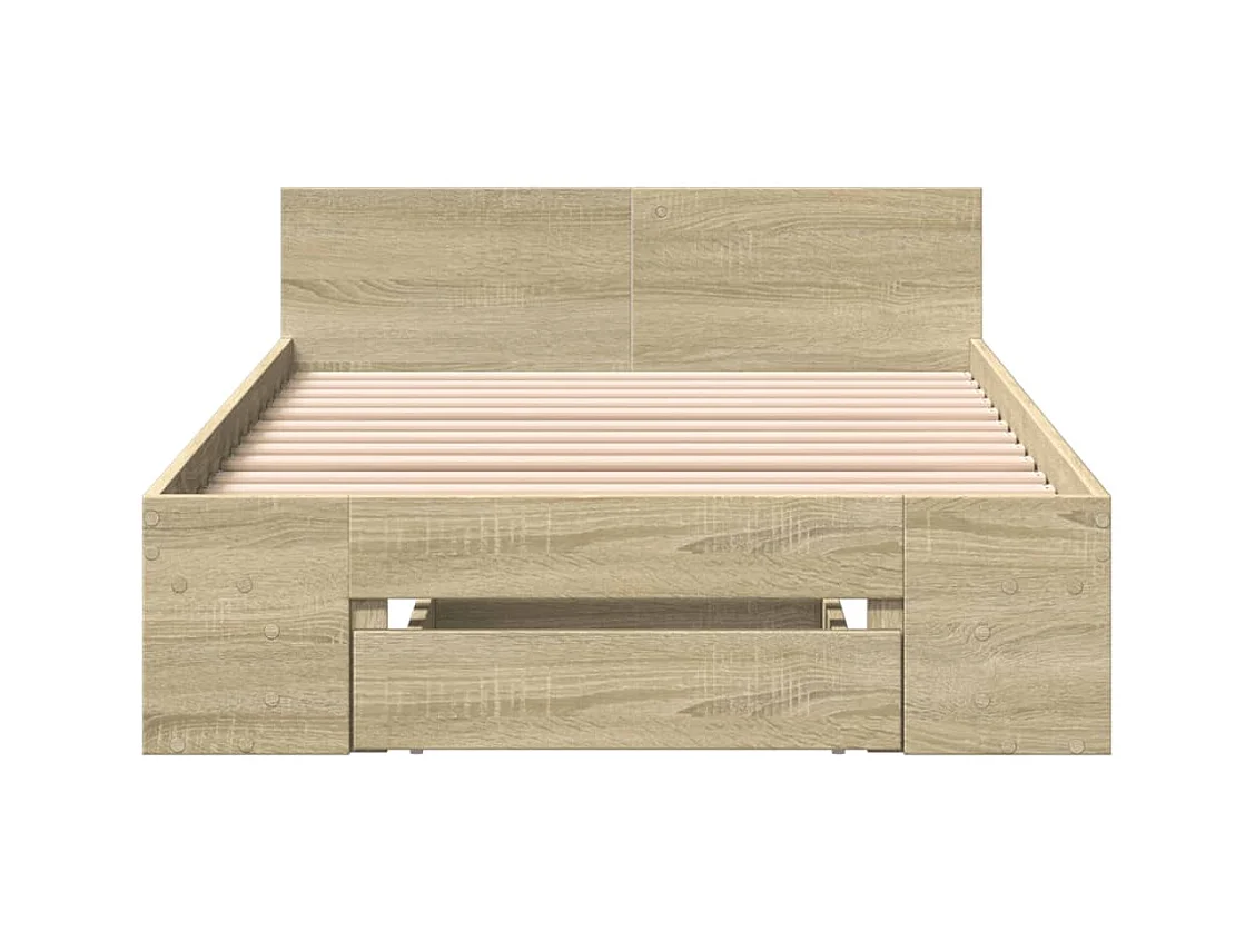 Bedframe met lade zonder matras sonoma eiken 90x200 cm