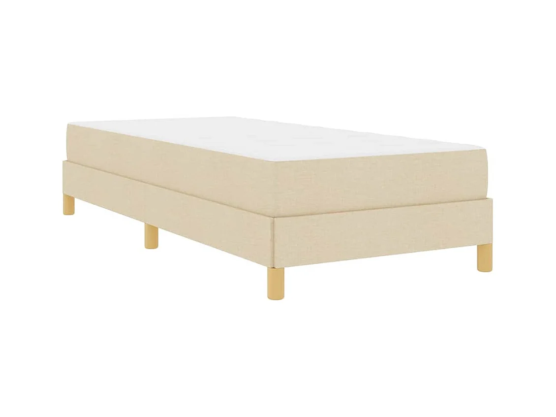 Crème en bruin boxspringbed 90 x 200 cm