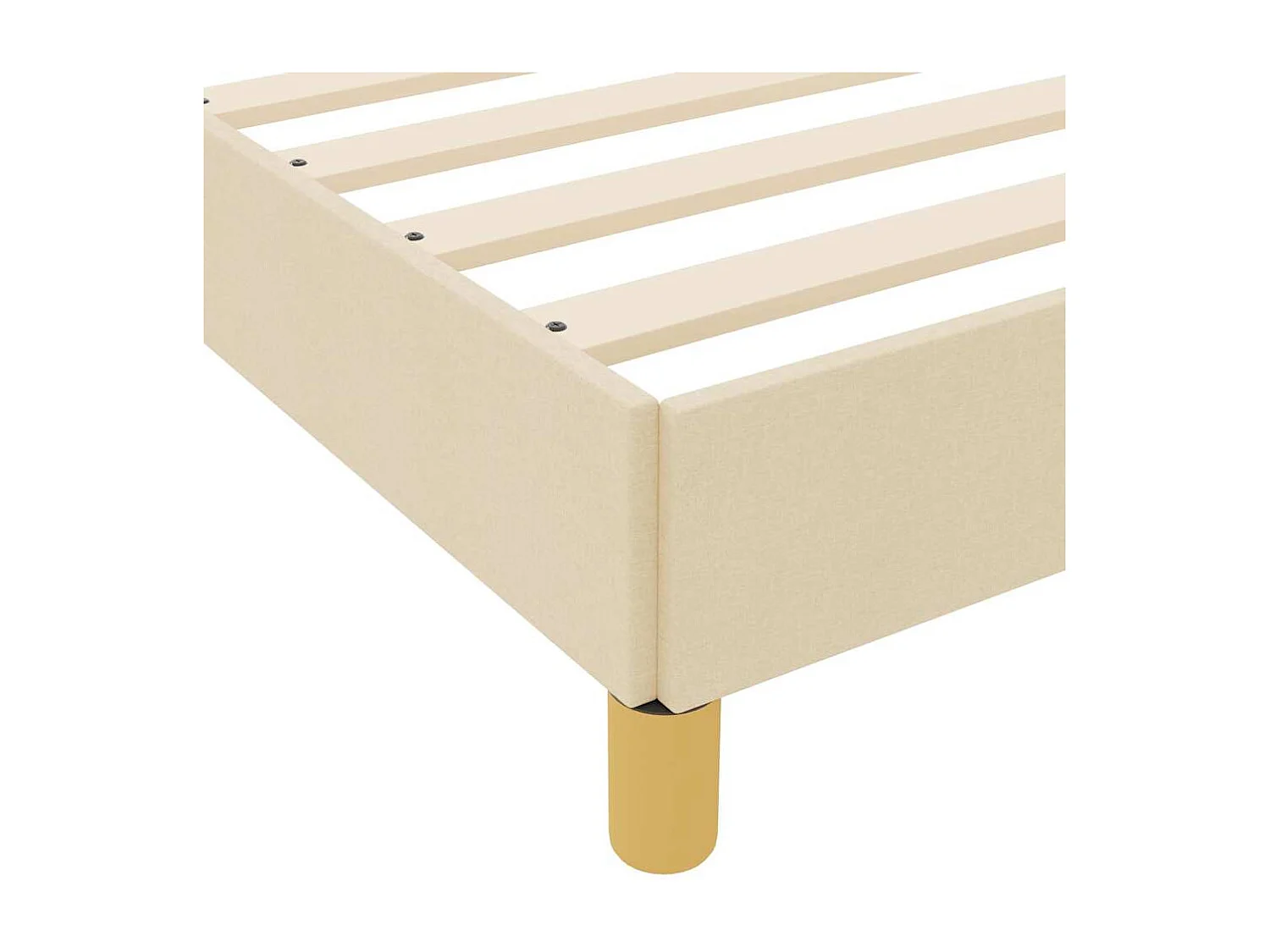 Crème en bruin boxspringbed 90 x 200 cm