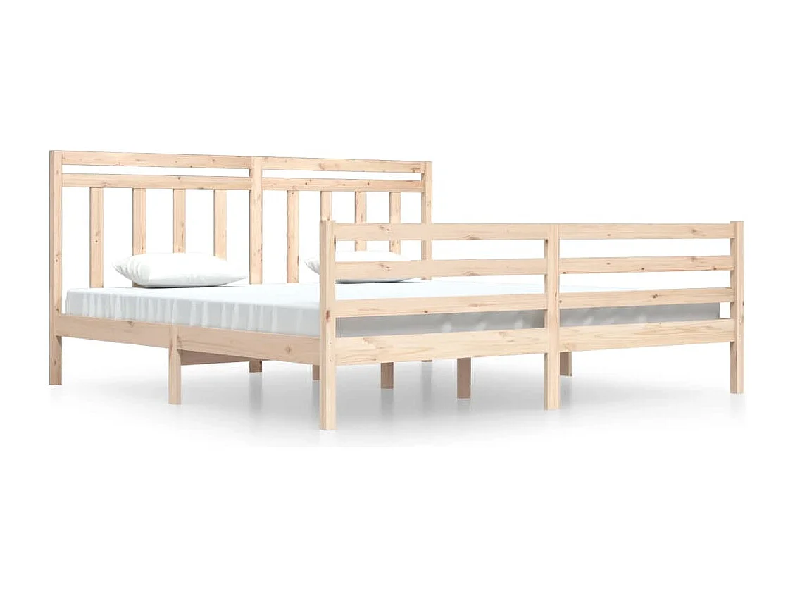 Cadre de lit sans matelas 200x200 cm bois massif