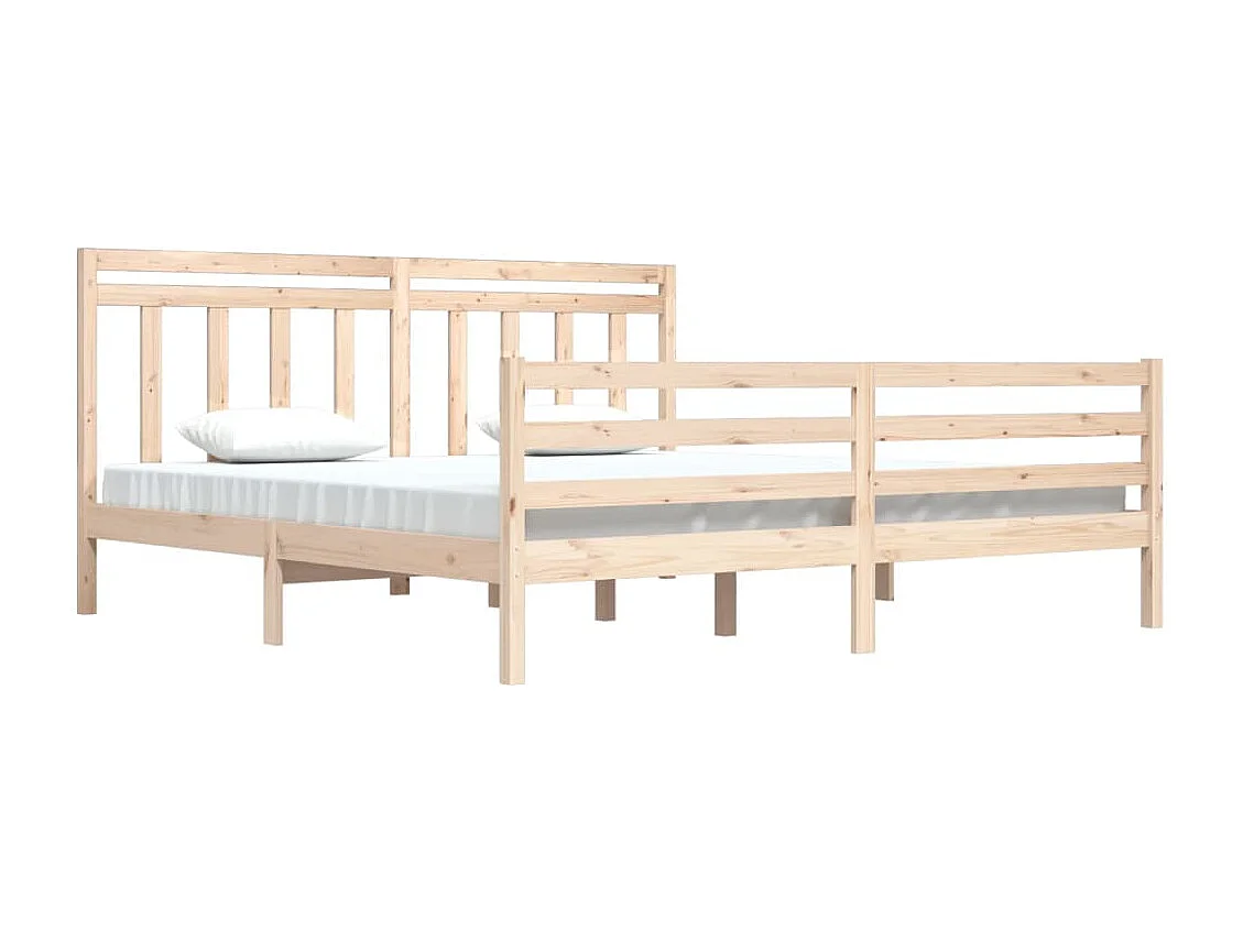Cadre de lit sans matelas 200x200 cm bois massif