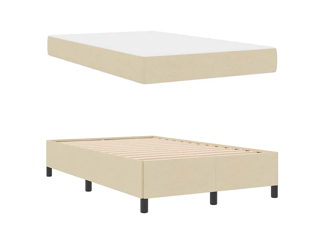 Crème en zwart boxspringbed 120 x 200 cm