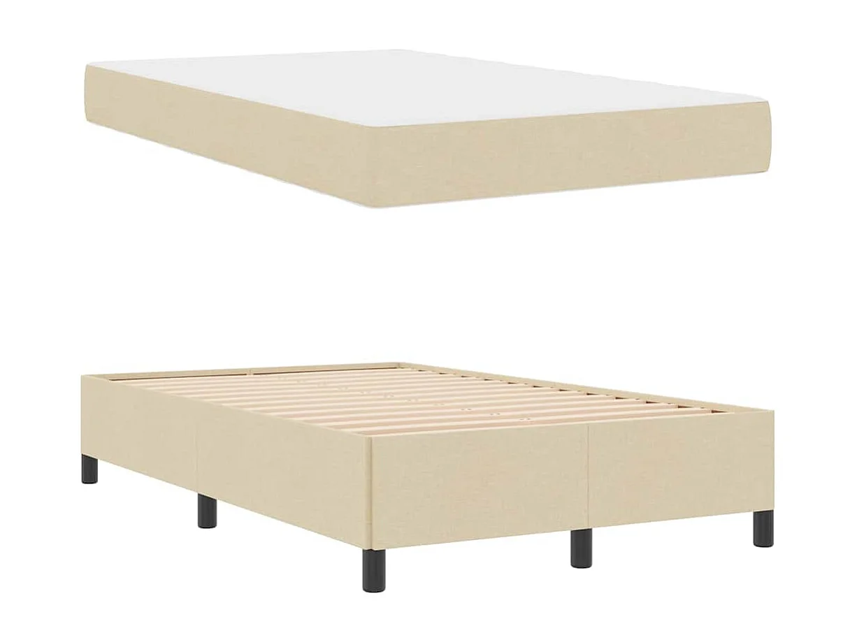 Crème en zwart boxspringbed 120 x 200 cm