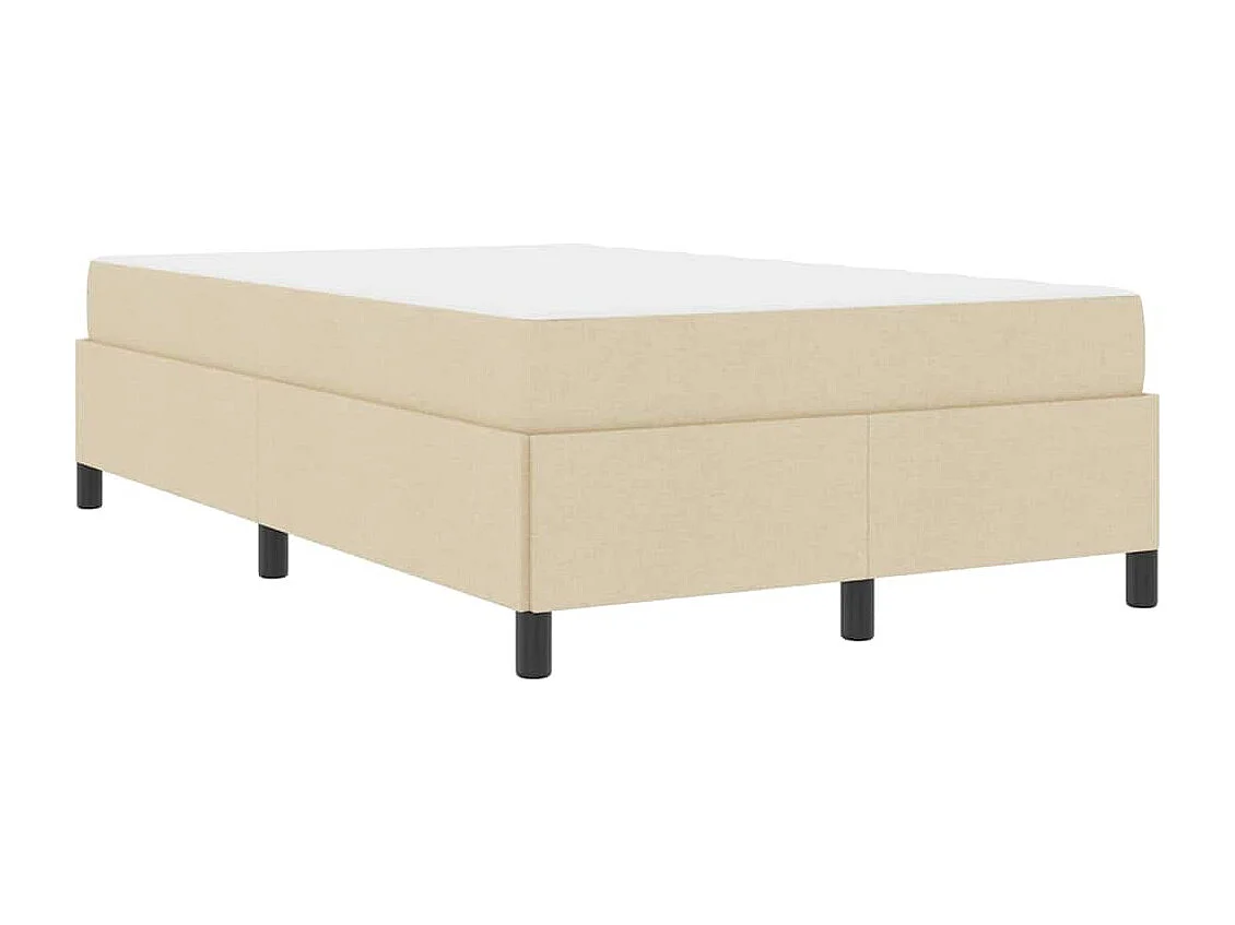 Creme und schwarzes Boxspringbett 120 x 200 cm
