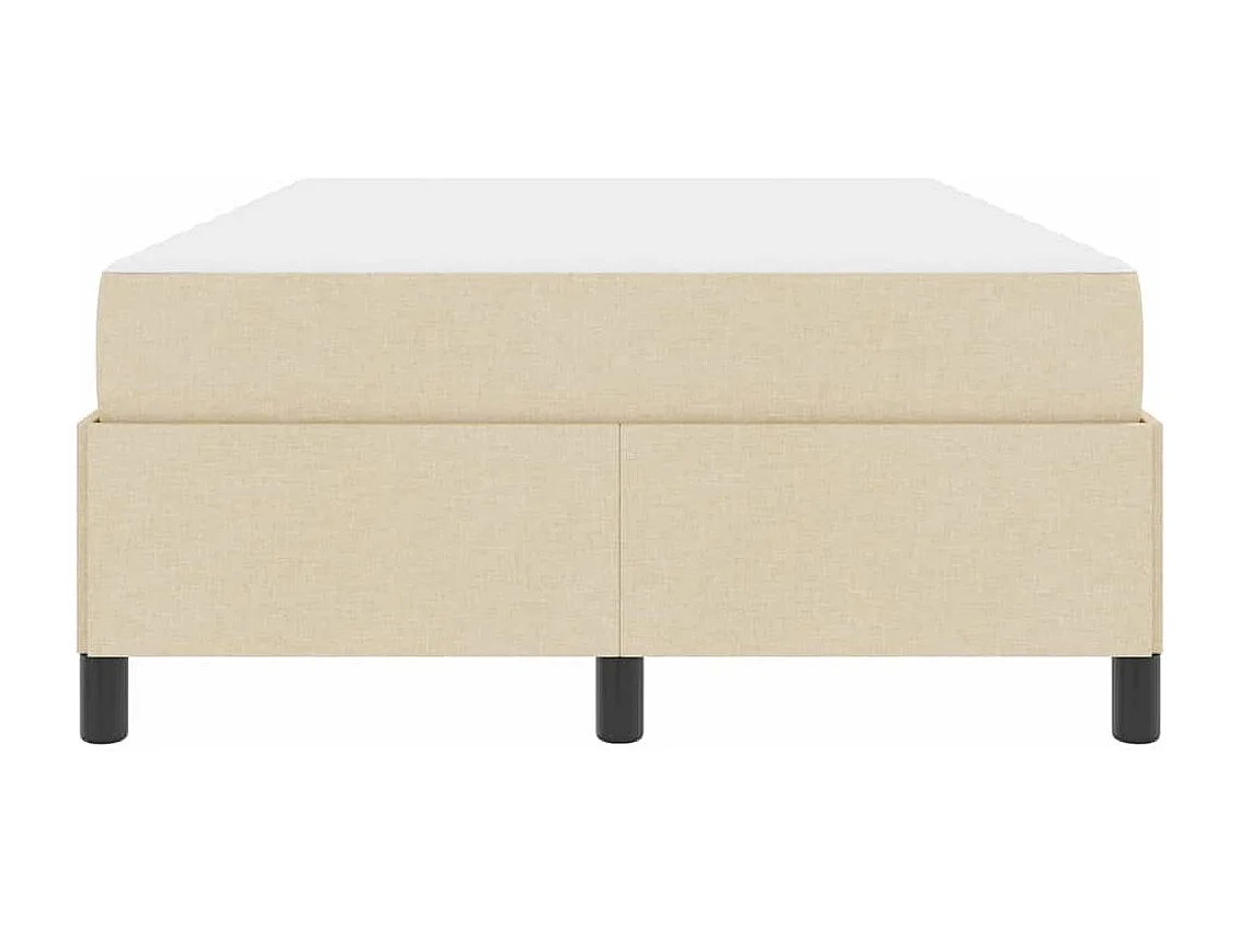 Creme und schwarzes Boxspringbett 120 x 200 cm