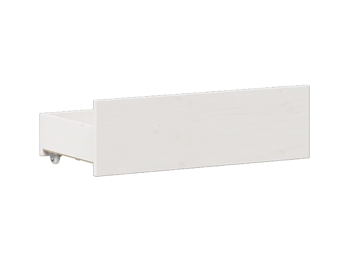 Estructura de cama sin colchón con cabecero blanco 140x200 cm pino