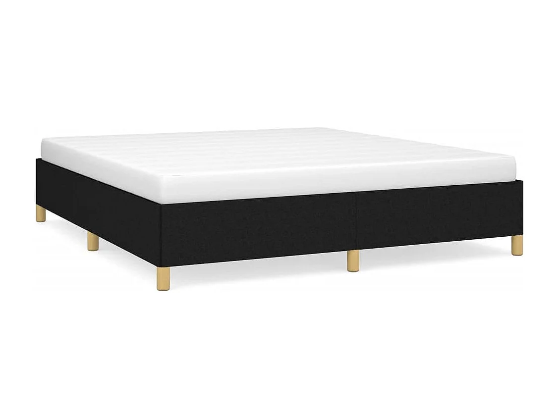 Cadre de lit sans matelas noir 160x200 cm tissu
