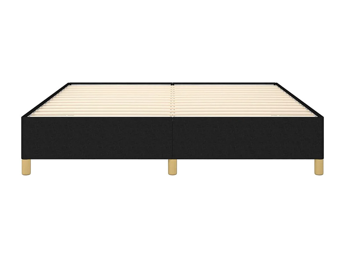 Cadre de lit sans matelas noir 160x200 cm tissu