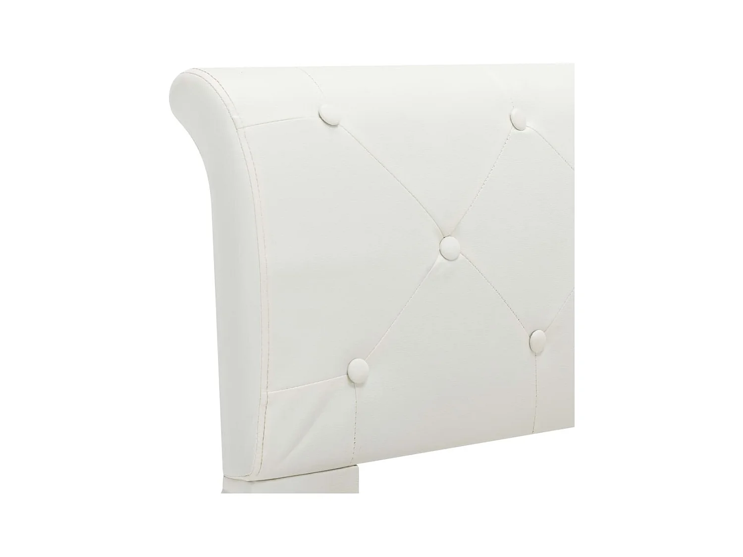 Cadre de lit sans matelas blanc similicuir 120x200 cm