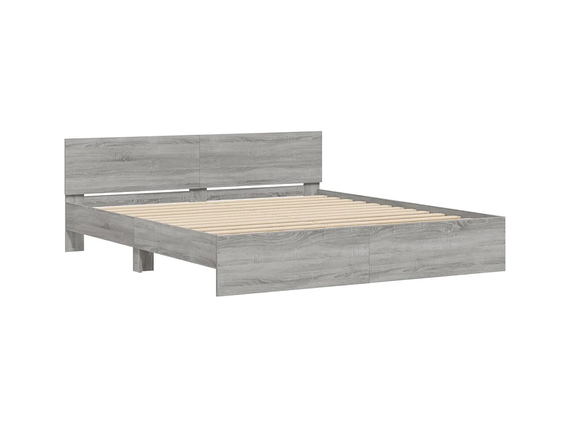 Bedframe zonder matras Sonoma grijs 200x200 cm