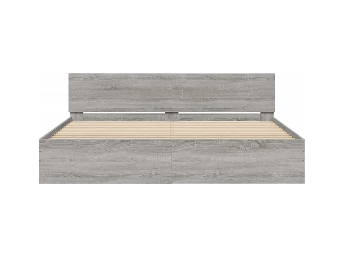 Bedframe zonder matras Sonoma grijs 200x200 cm