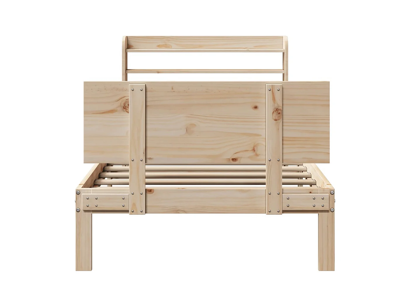 Estructura de cama con cabecero sin colchón 75x190 cm