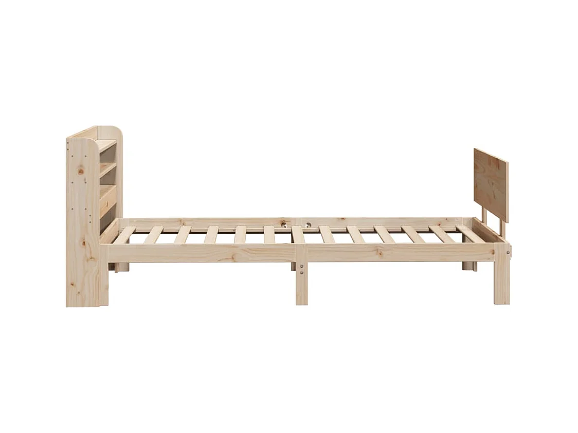 Estructura de cama con cabecero sin colchón 75x190 cm