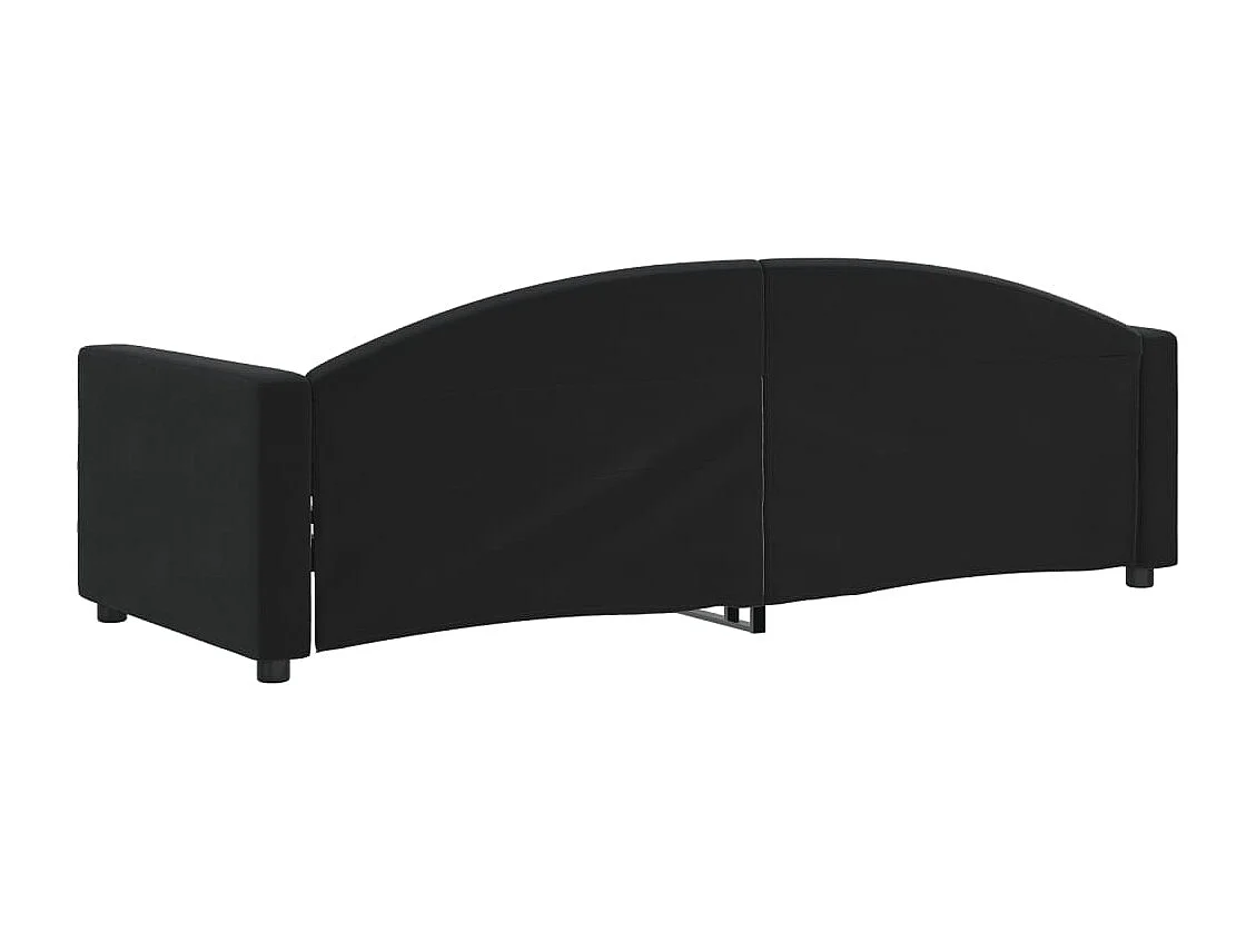 Lit de repos sans matelas noir 80x200 cm velours