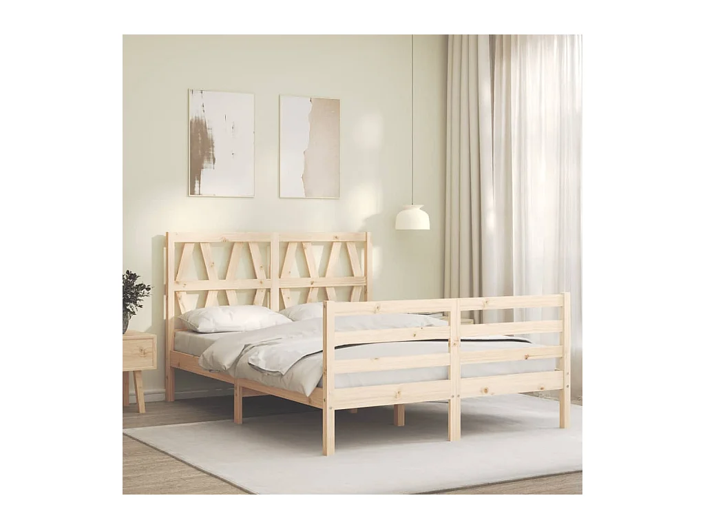 Bedframe zonder matras 120x200 cm massief hout