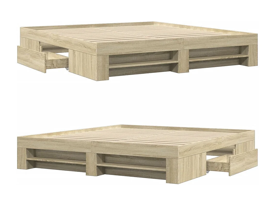 Bettgestell ohne Matratze Sonoma Eiche 180x200 cm