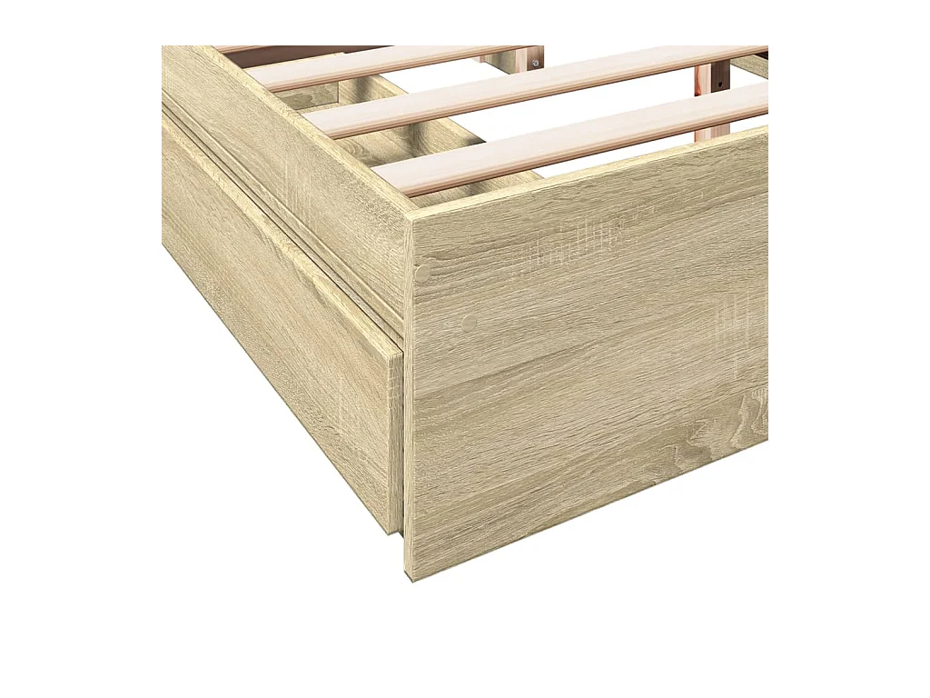 Bedframe met lades zonder matras sonoma eiken 160x200 cm