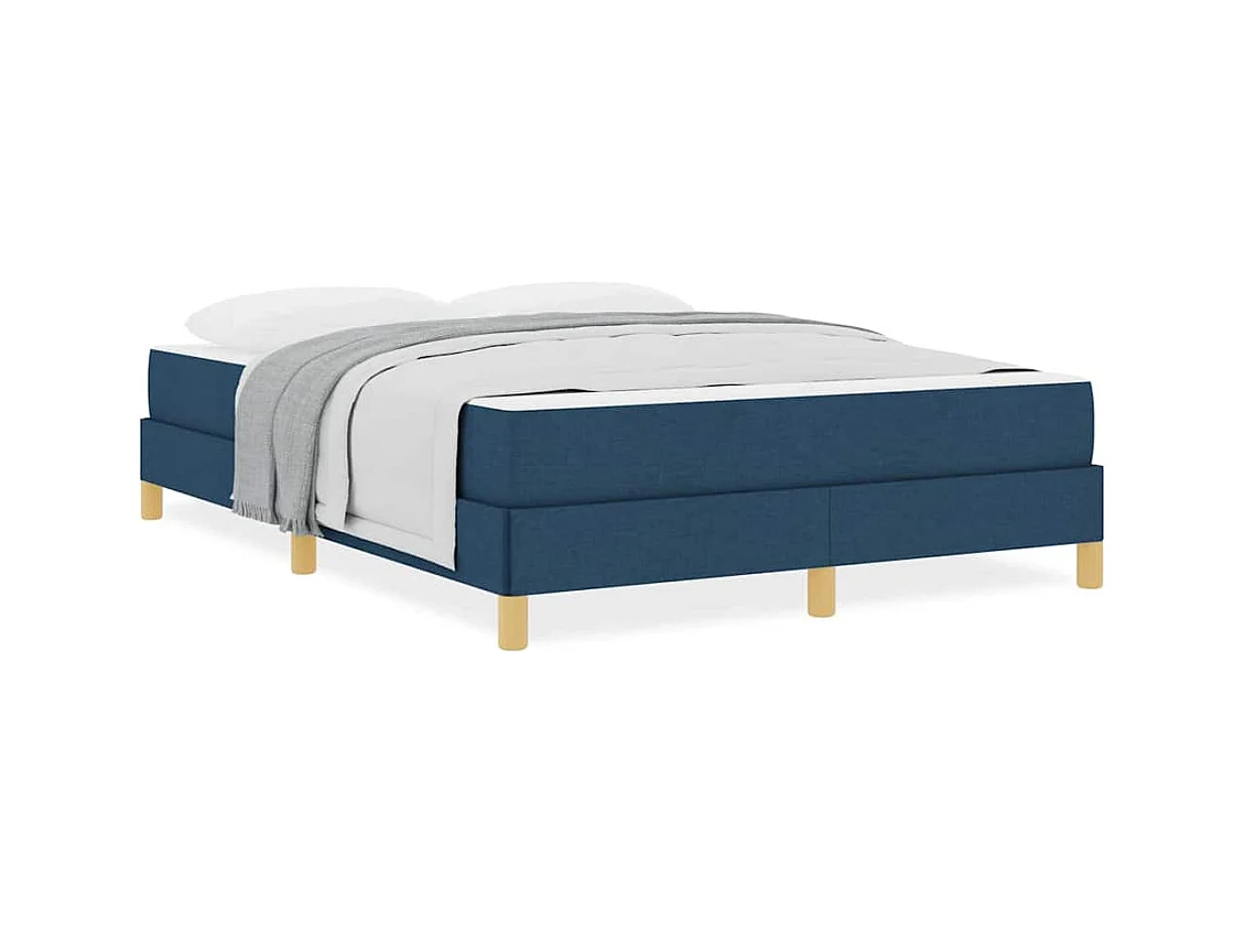 Letto Box Spring blu e marrone 160 x 200 cm