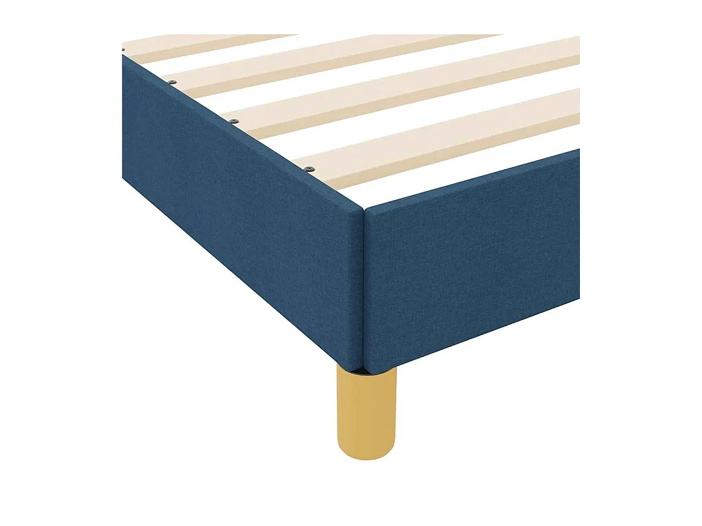 Cama con somier azul y marrón de 160 x 200 cm