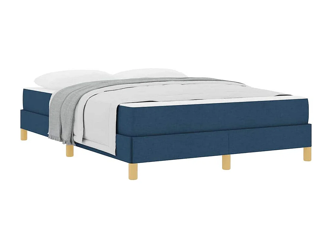 Letto Box Spring blu e marrone 160 x 200 cm