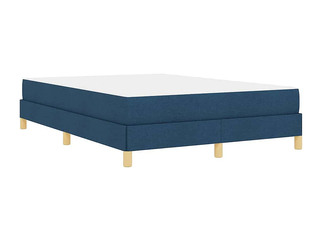 Letto Box Spring blu e marrone 160 x 200 cm