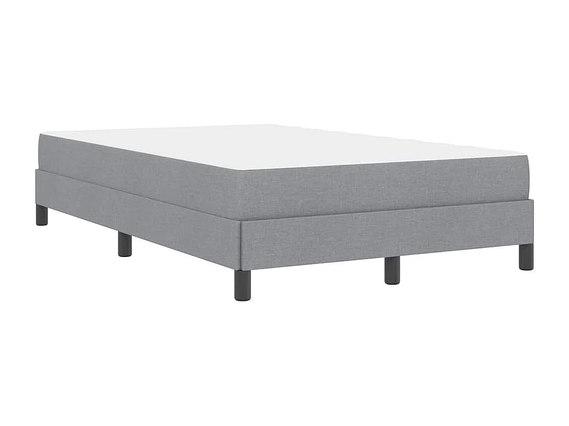 Lit à ressorts avec matelas Gris clair 120 x 190 cm tissu