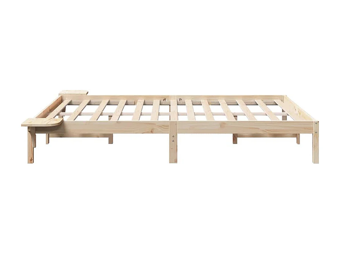Bedframe met nachtkastjes Bruin 160 x 200 cm Bruin