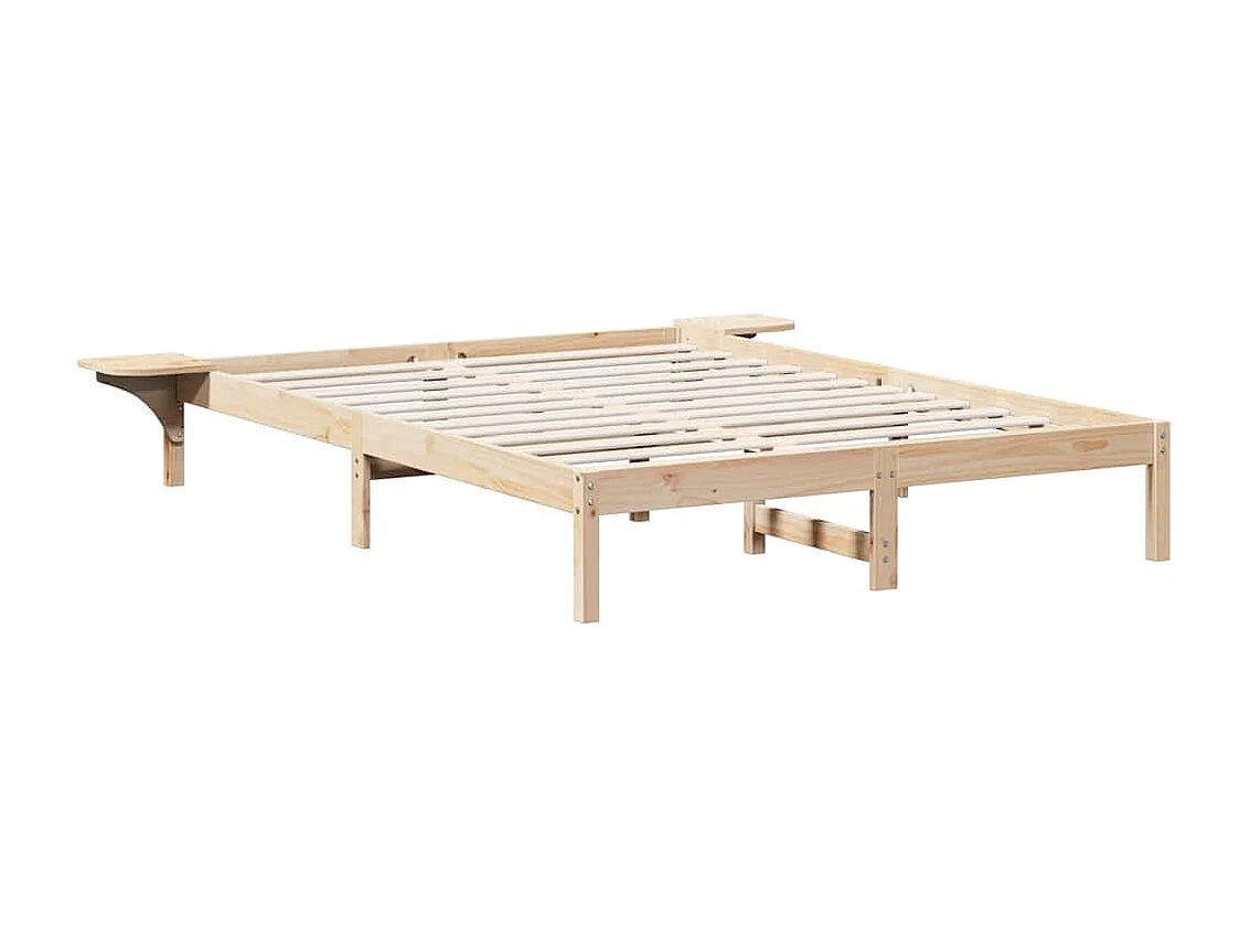 Struttura letto con comodini Marrone 160 x 200 cm Marrone