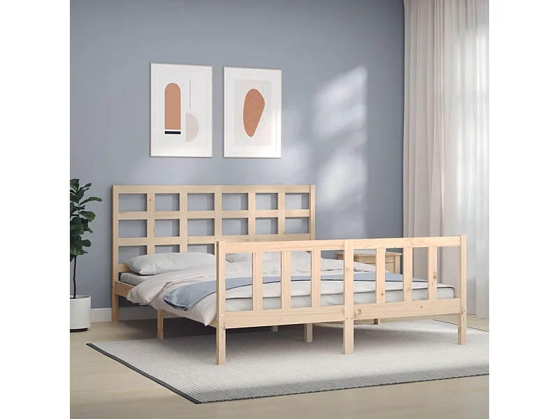 Bedframe zonder matras 160x200 cm massief grenenhout