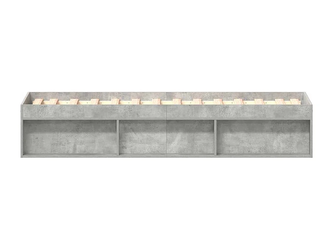 Betongrijs bedframe zonder matras 100x200 cm