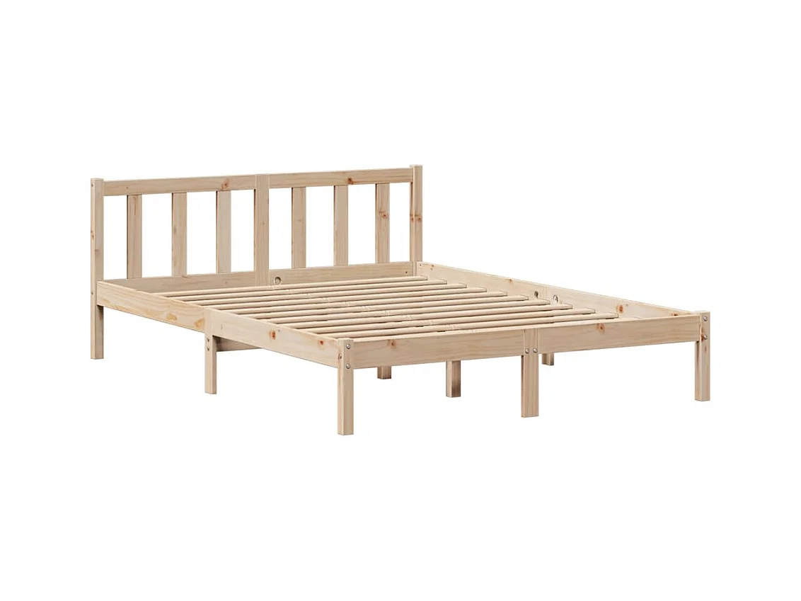 Letto a libreria senza materasso 120x200 cm in legno massello di pino